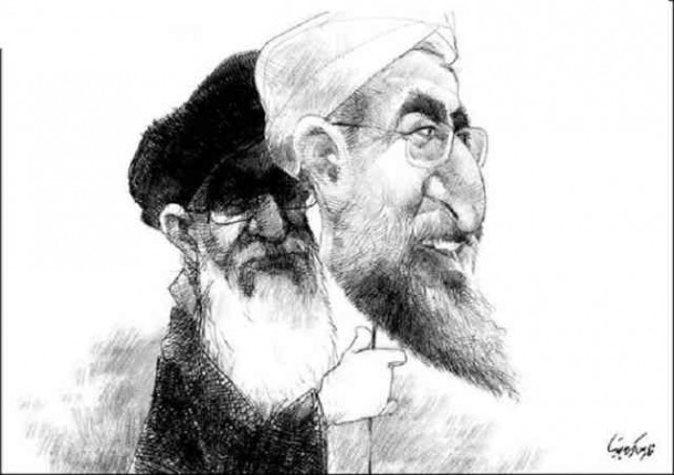 Khamenei-Rouhani-Islamic-Dictators-of-Iran