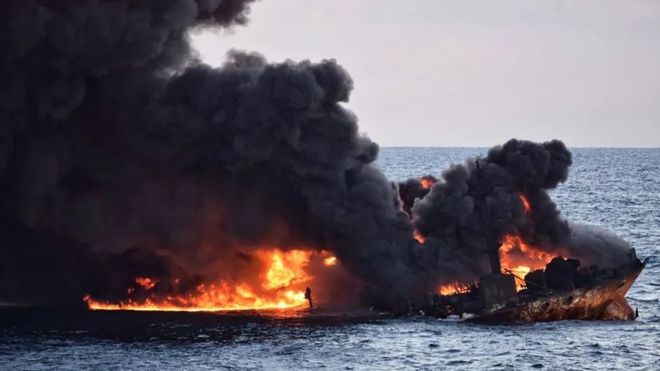غرق شدن کشتی نفتکش سانچی و مرگ تمام سرنشینان